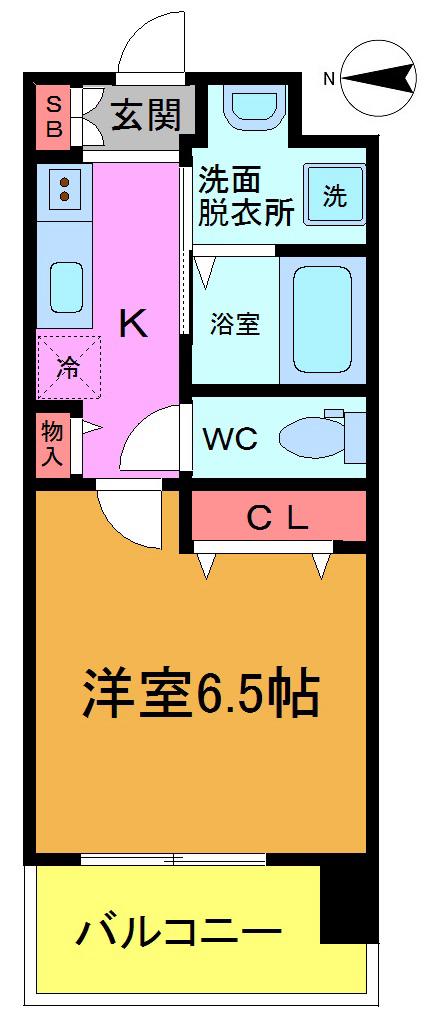 レジディア船橋I(1K/10階)の間取り写真