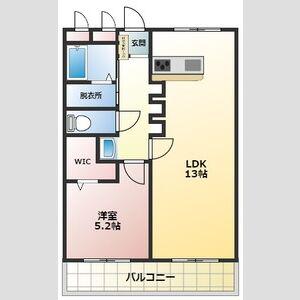清風マンション(1LDK/2階)の間取り写真