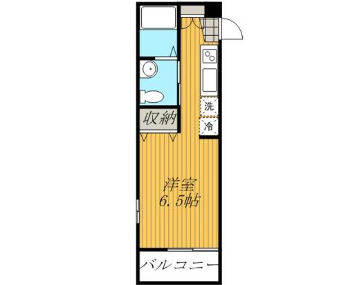 ヒューマンパレス南流山ⅤA棟(ワンルーム/1階)の間取り写真