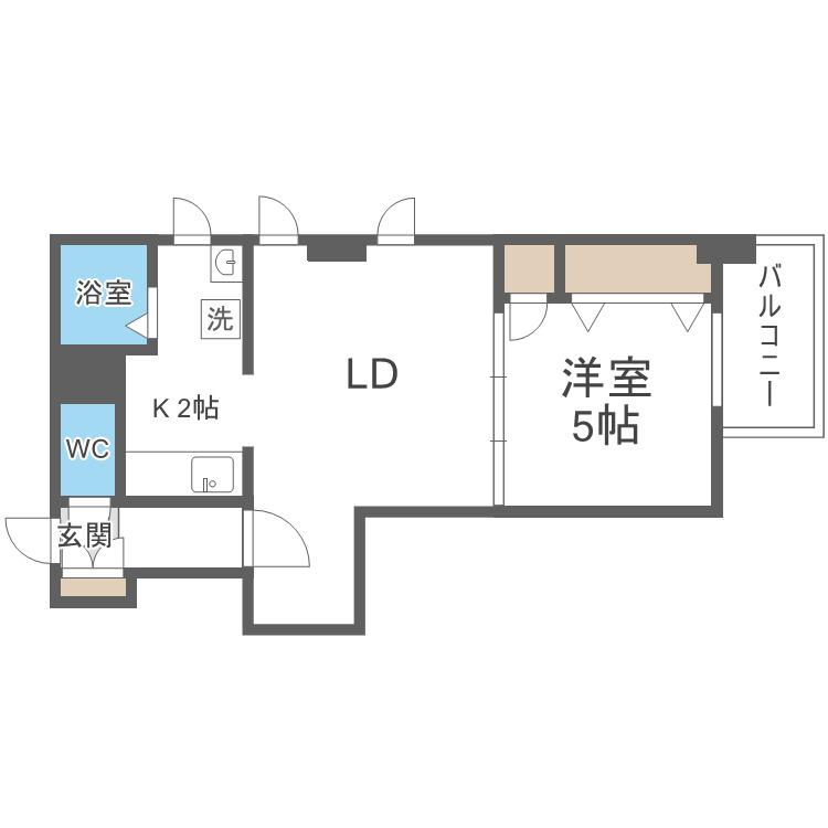 パークヒルズ円山(1LDK/10階)の間取り写真