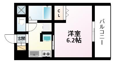 エステムコート新大阪VIエキスプレイス(1K/14階)の間取り写真