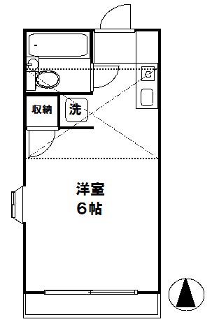 WILDCAT国分寺東元町(ワンルーム/2階)の間取り写真