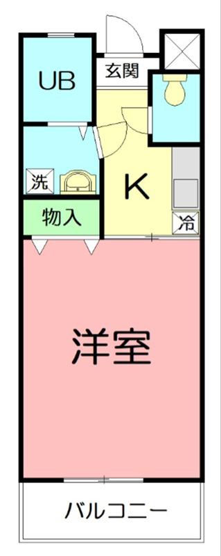 びゅう中の原(1K/3階)の間取り写真