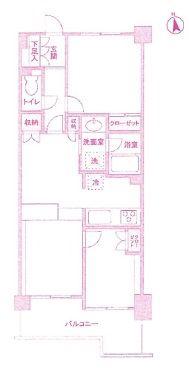 M CROSS エムクロス(2LDK/3階)の間取り写真