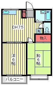 アネックスA(2DK/1階)の間取り写真
