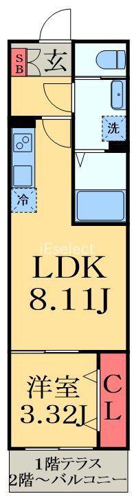 AJ幕張2(1LDK/2階)の間取り写真