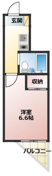 センチュリー永山(1K/2階)の間取り写真