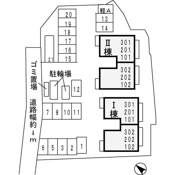 コーダ・コリーナ I(2LDK/3階)の間取り写真