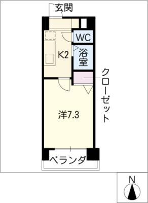 レスポアールコア(1K/2階)の間取り写真