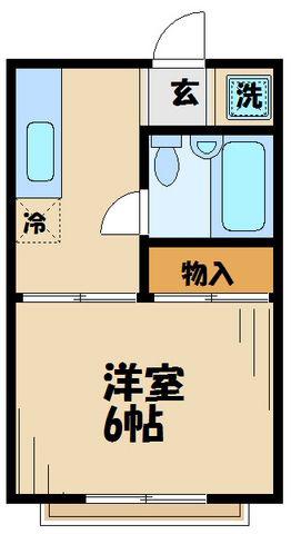 コロニアルハイツ(1K/2階)の間取り写真