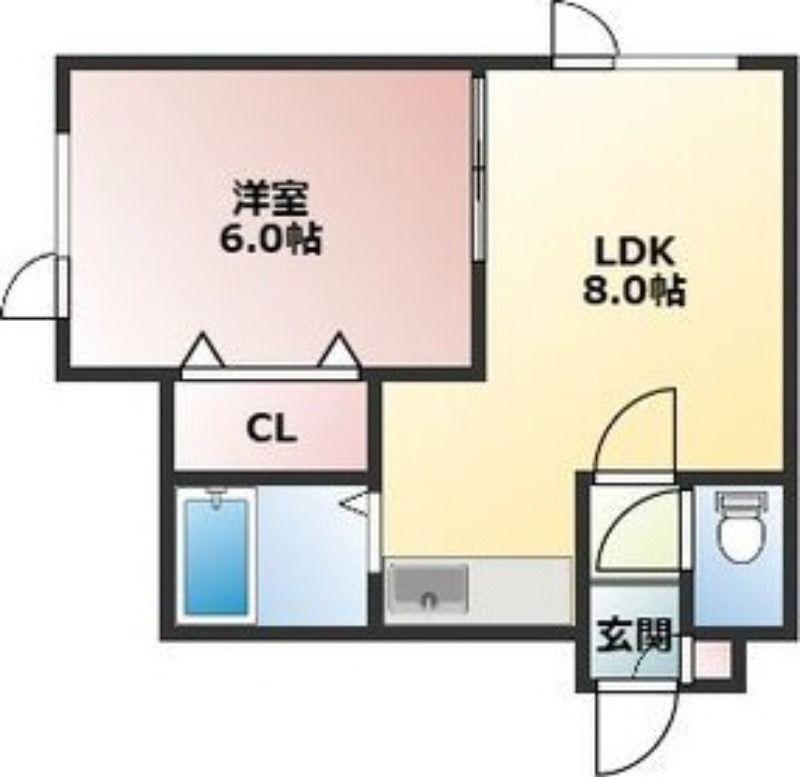 プラザイン396(1LDK/3階)の間取り写真