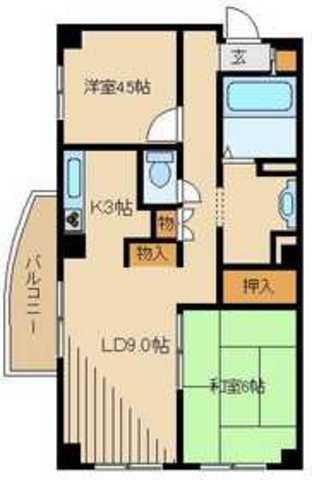 KIRAKU2(2LDK/10階)の間取り写真