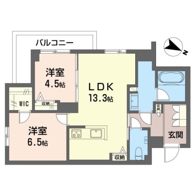 フォレスト(2LDK/2階)の間取り写真