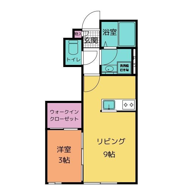SOCIA ZEPHYR(1LDK/1階)の間取り写真