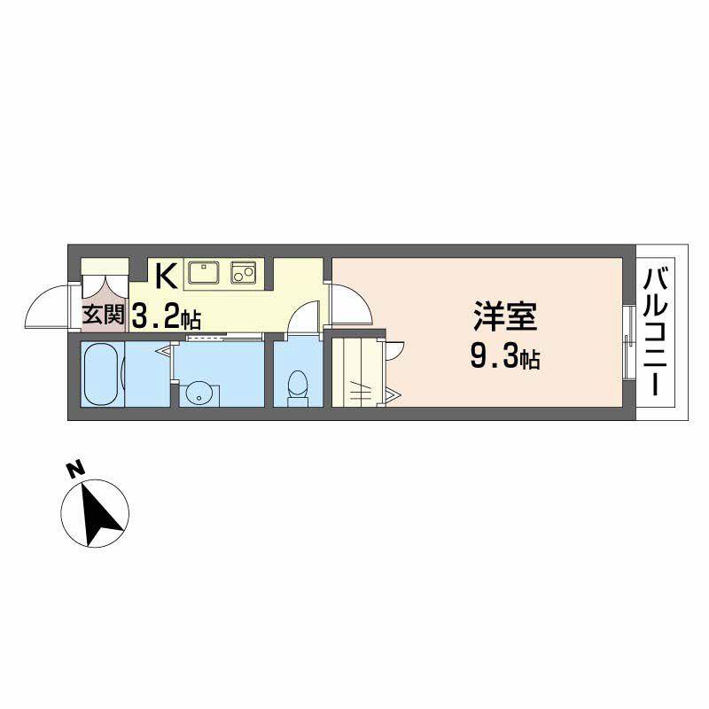 SHAMAISON AMIYA(1K/2階)の間取り写真
