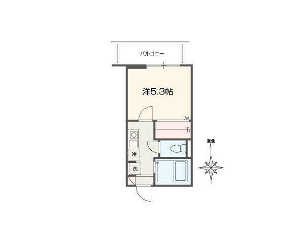 MELLAS北赤羽(1K/3階)の間取り写真