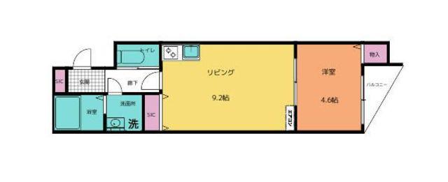 エムグラン綾瀬(1LDK/2階)の間取り写真