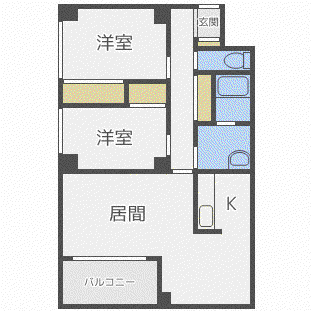 ラ・セトーンズ(2LDK/2階)の間取り写真