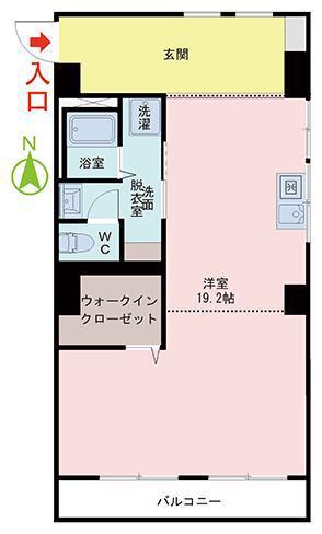 牧の島メゾンドール(ワンルーム/4階)の間取り写真