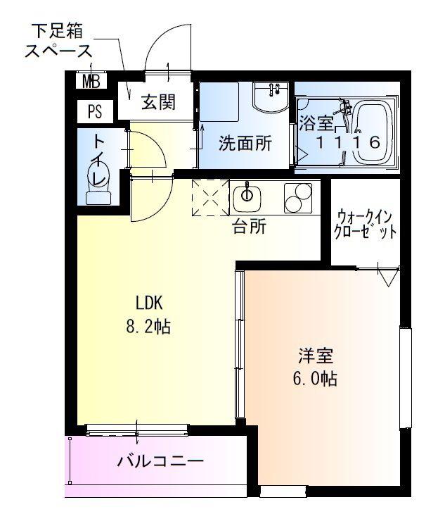 フジパレス吉田イースト(1LDK/1階)の間取り写真