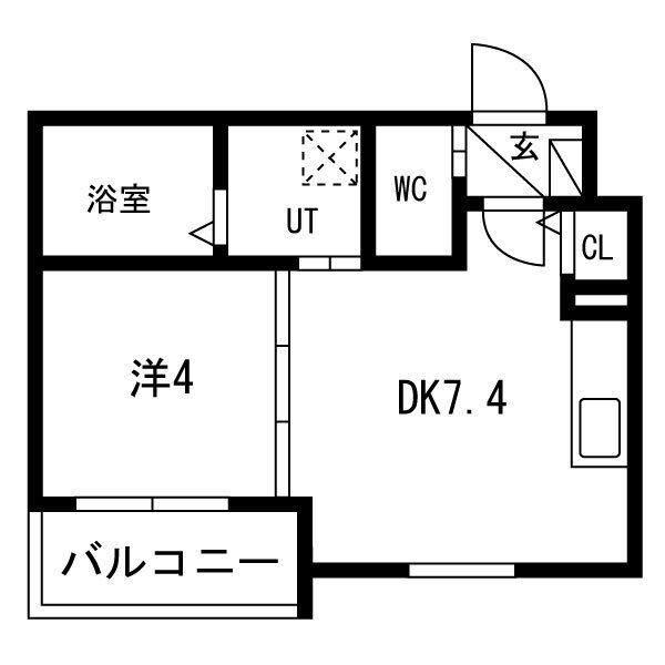 F ASECIA PHAON(1LDK/1階)の間取り写真