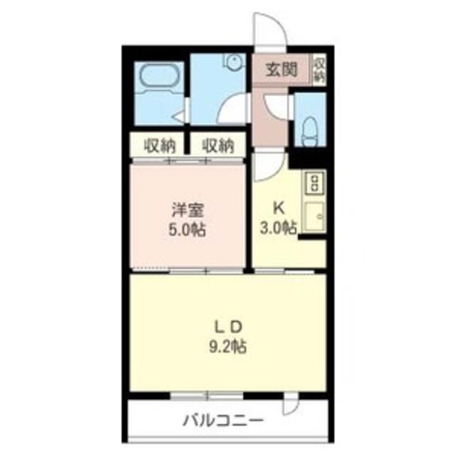 ソレアードIII(1LDK/1階)の間取り写真