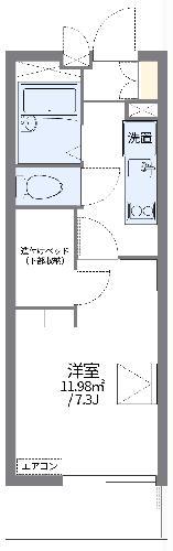 レオパレス愛(1K/1階)の間取り写真