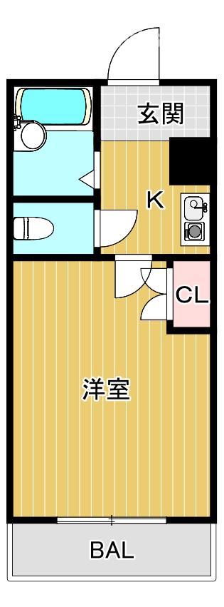 エムロード蒲生(1K/7階)の間取り写真