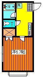 ロイヤルハイツ五番館(1K/2階)の間取り写真