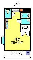 パレス保土ヶ谷(ワンルーム/3階)の間取り写真