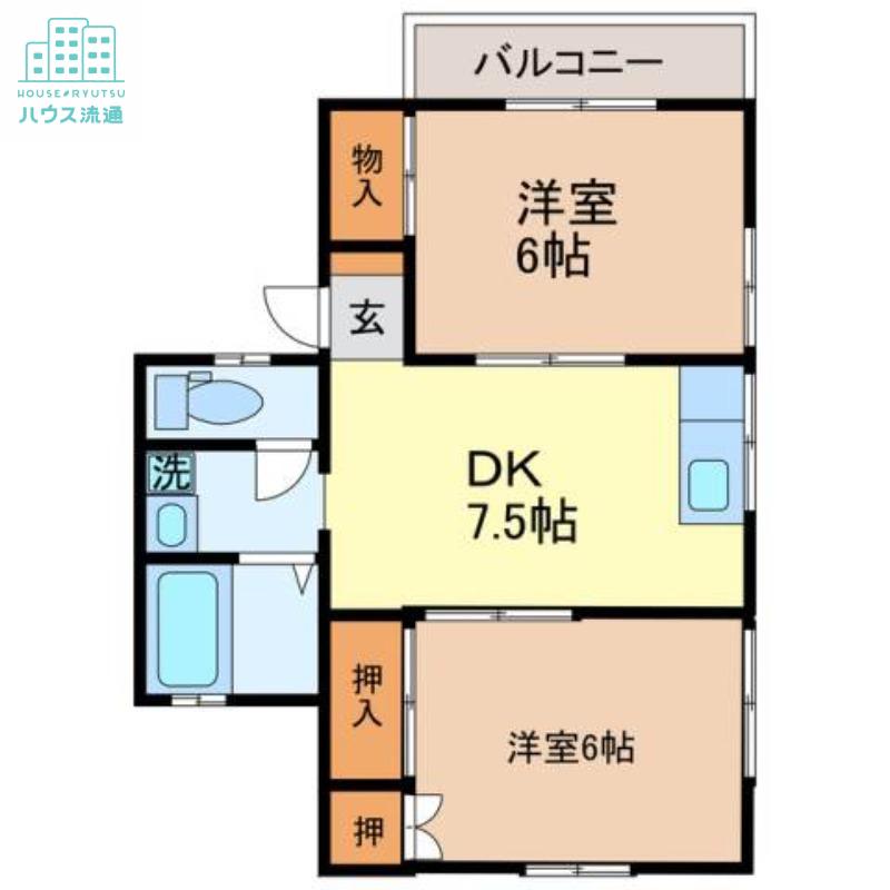 セジュール松野(2DK/1階)の間取り写真
