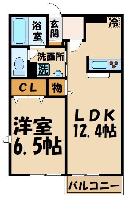 エルメゾン ソレイユ(1LDK/1階)の間取り写真