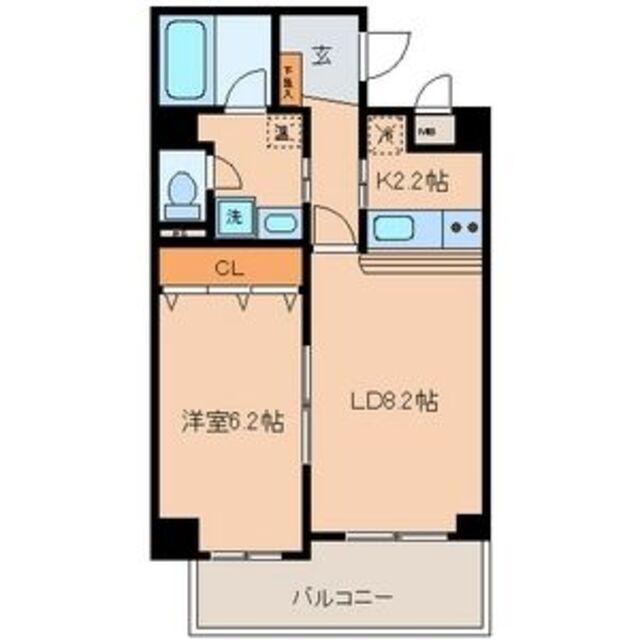 FS.幅下(1LDK/6階)の間取り写真