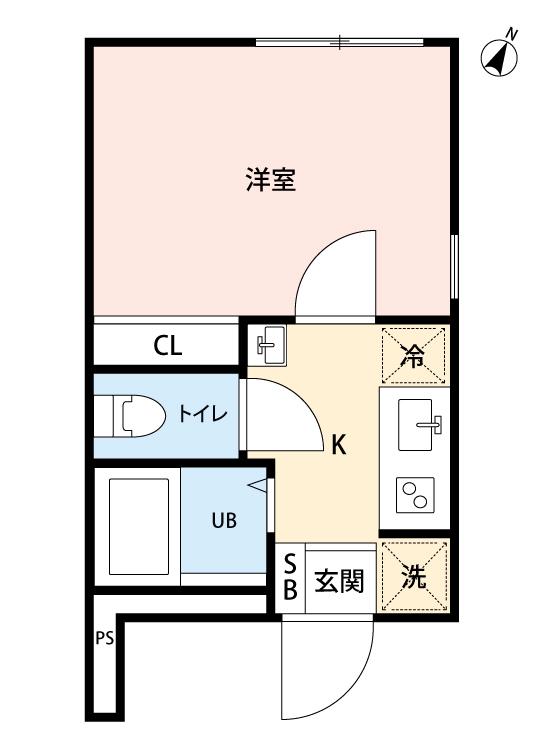 グランクオール川崎(1K/4階)の間取り写真