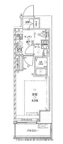 GENOVIA浅草IV SKYGARDEN(1K/7階)の間取り写真