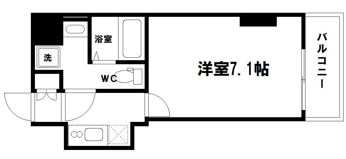 レジュールアッシュ谷町(1K/11階)の間取り写真