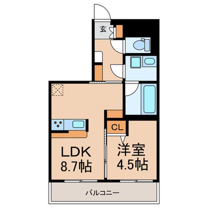 H&K KASHIWA HILLS(1LDK/7階)の間取り写真