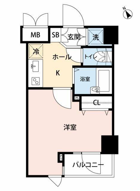 マイナビSTAYミライエ氷川台(1K/3階)の間取り写真