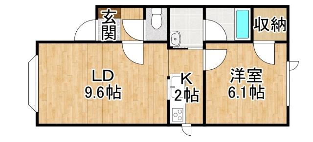 レーベン(1LDK/1階)の間取り写真