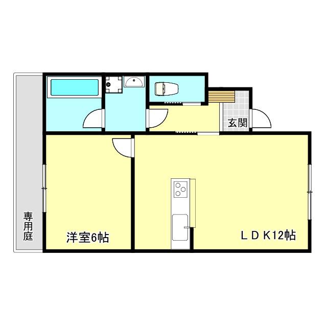 FORESTA A(1LDK/1階)の間取り写真