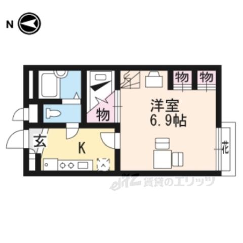 レオパレスKIRARA(1K/2階)の間取り写真