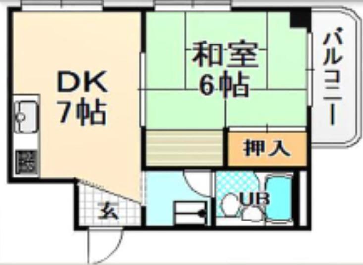 ハイツいちう(1DK/4階)の間取り写真