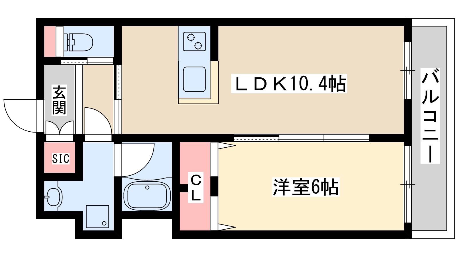 ディームス福島(1LDK/11階)の間取り写真