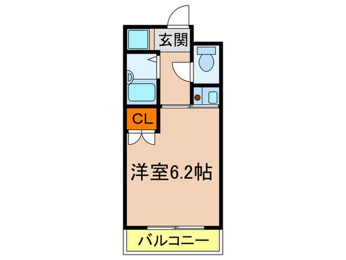 シーサイドワン(ワンルーム/3階)の間取り写真