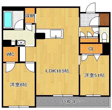 ベレオ青葉(2LDK/3階)の間取り写真