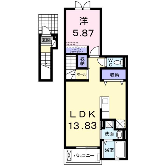 サンヒルズ・ラフォーレⅡ(1LDK/2階)の間取り写真