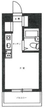 メゾンドポワリエ(ワンルーム/2階)の間取り写真