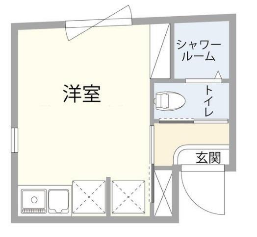 アスパイア新宿(ワンルーム/1階)の間取り写真