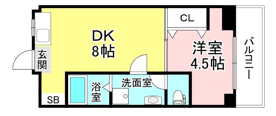 PRECIOUS ONE(1DK/3階)の間取り写真