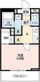 フルール野並(1K/2階)の間取り写真